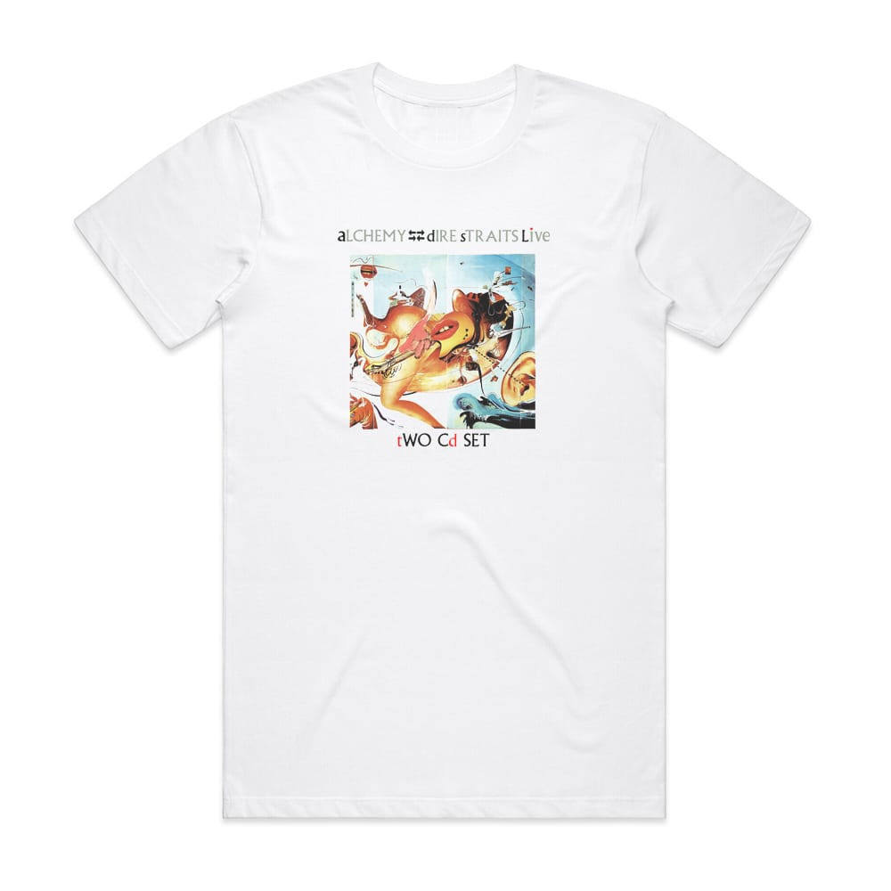 Dire Straits Alchemy Dire Straits Live 1 Album Cover T-Shirt White